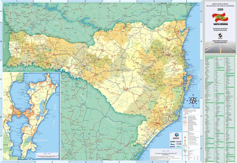 Mapa Rodoviário De Santa Catarina Geografia Infoescola