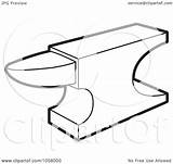 Anvil Coloring Outline Clip Illustration Royalty Vector Perera Lal Clipart Designlooter 2021 sketch template
