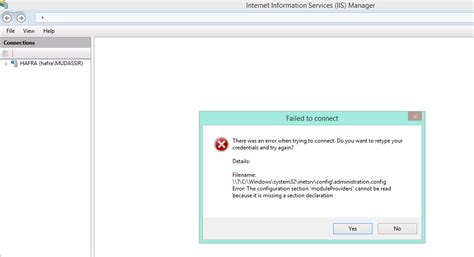 Iis Unable To Open Iis It Shows The Following Error Configuration Hot