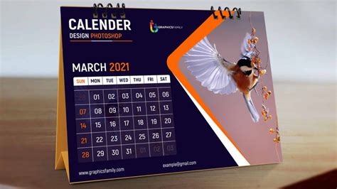 creative photography wall calendar design template  graphicsfamily