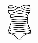 Strapless Bandeau sketch template