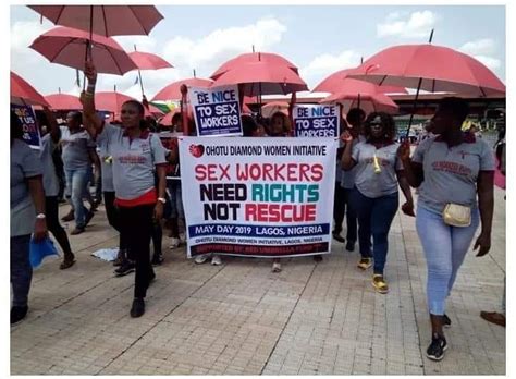 lagos sex workers demand equal rights in celebration of workers day