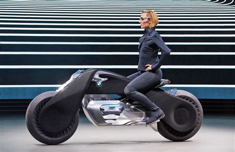 bmws motorcycle   future doesnt require  helmet