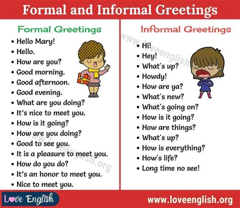 formal  informal   english love