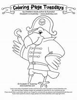 Pirate Coloring Parrot Talk Tuesday Dulemba Ye Arrrr Thursday Know So sketch template