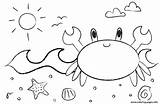 Crab Coloring Pages Cute Beach Printable Kids Color Print Deviantart Hermit Info sketch template