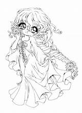 Coloring Anime Cute Pages Print Getdrawings sketch template