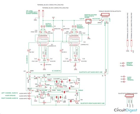 subwoofer   amplifier circuit diagram  stereo amplifier  raju verma