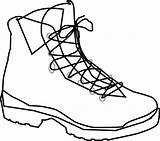 Boot Clipart Outline Boots Clip Hiking Shoe Shoes Drawing Cartoon Combat Print Transparent Cliparts Outdoor Svg Work Library Footwear Sketch sketch template