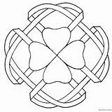 Celtic Knotwork Hexagon sketch template