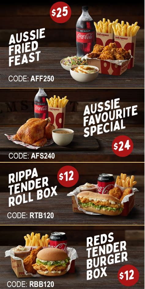 deal red rooster latest delivery vouchers  aussie fried feast