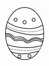 Egg Easter Simple Pattern Pages Coloring sketch template