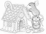 Mouse House Coloring Pages Stampendous Digi Color Stamps Gingerbread Cling Choose Board Christmas Mounted Rubber Besök sketch template