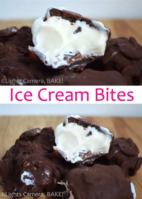 ice cream bites video lights camera bake addictive baking desserts sweet treat recipes
