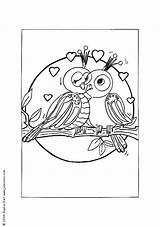 Coloring Pages Birds Color Valentine Hellokids Choose Board Print Ages sketch template