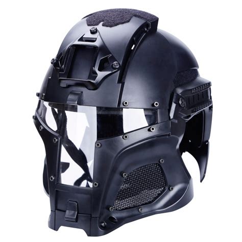 tactical military ballistic helmet mask hunting siderail nvg