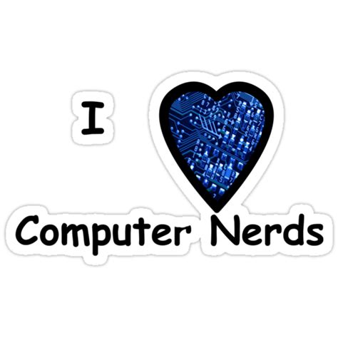 i love computer nerds stickers by kimberly temple