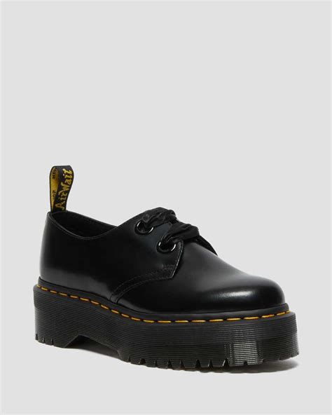 holly womens leather platform shoes dr martens