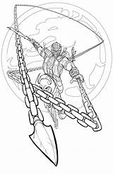 Mortal Kombat Scorpion K5 Ninja Coloringhome K5worksheets sketch template