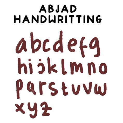 gambar tulisan tangan abjad indonesia tulisan tangan abjad alfabet png  vektor