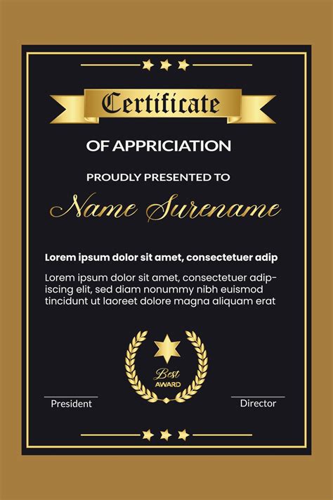 employee award certificate templates