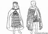 Coloring Pages Zulu Clothing Children People Traditional Zealand Colorkid Print Use sketch template