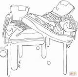 Coloring Jordan Pages Shoes Shoe Comments sketch template