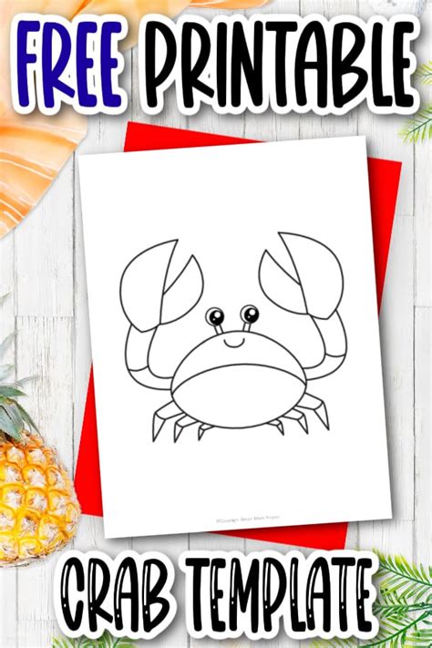 printable crab template simple mom project