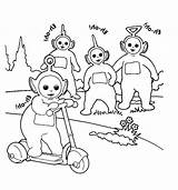 Teletubbies Coloring Pages Teletubby Books Book Popular sketch template