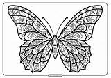 Papillon Motifs Jolis Adulte Spatule sketch template