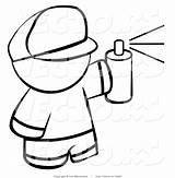 Spray Coloring Drawing Painting Boy Graffiti Vector Outlined Characters Paint Drawings Clipart Character Leo Blanchette Clipartmag Getdrawings Sketch sketch template