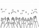 Applaus Doodle Klappen Applaudono Handen Applauso Klatschen Disegnare Umane Ovazione Clapping Ovation Menselijke Ovatie Betrag Menschliche Ovationen Siluetta sketch template