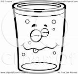 Pint Beer Clipart Cartoon Drunk Outlined Coloring Vector Thoman Cory Royalty sketch template