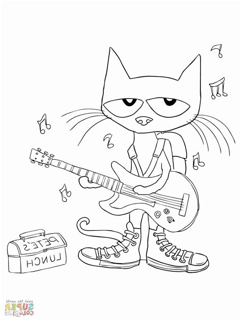 pete  cat coloring page colorirbest cat coloring page