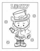 Coloring St Pages Saint Patrick Printable Leprechaun Patricks Shamrock Lucky Kids Happy Spring Creative sketch template