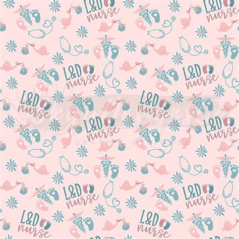 nurse seamless pattern labor  delivery seamless file etsy