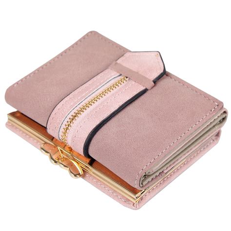 ladies wallet female small nubuck leather wallet  fold drawstring