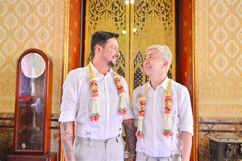 same sex blessing temple morning ceremony krabi