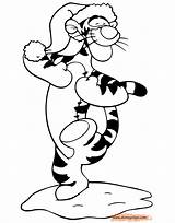 Tigger Coloring Pages Winter Disneyclips sketch template