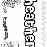 Heather Coloring Pages Names Hellokids Haylee Heaven Name sketch template