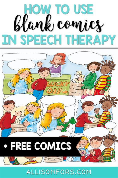 how to use blank comics in speech therapy allison fors school
