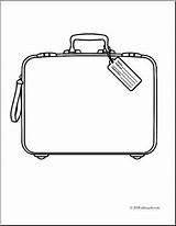 Suitcase Koffer Kleurplaat sketch template