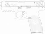 Coloring Pistol Pages Pistols Filminspector sketch template