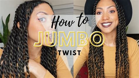 Easy Jumbo Rope Havana Twists Knotless Method On Natural Hair Youtube