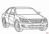Hyundai Genesis Coloring Pages Drawing Main Skip Color sketch template
