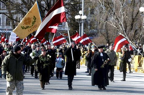 Hundreds March With Nazi Ss Veterans In Latvia Europe