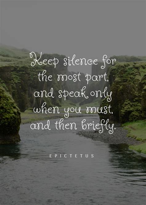 epictetuss quote  silence speak  silence