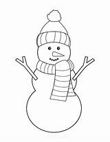 Snowman Template Large Scarf Printable Templates Hat Nose Easy Carrot Crafts sketch template
