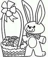 Easter Coloring Basket Pages Egg Eggs Clipart Printable Rabbit Bunny Color Drawing Kids Print Ark Noahs Clip Cliparts Cute Colouring sketch template