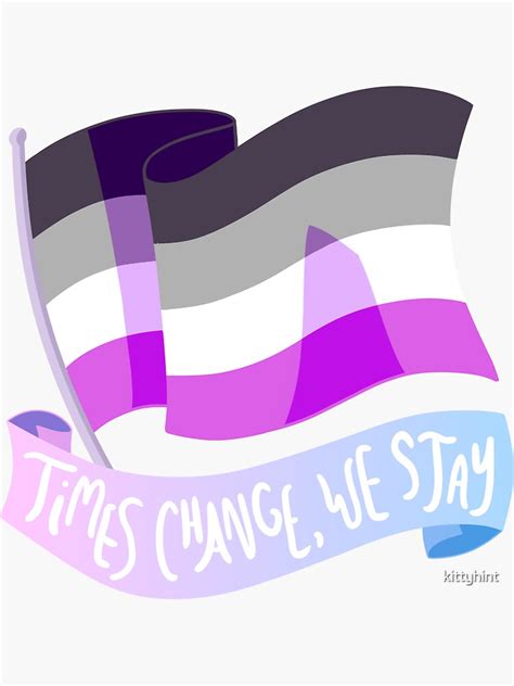 Lgbt Asexual Pride Flag Sticker By Kittyhint Redbubble